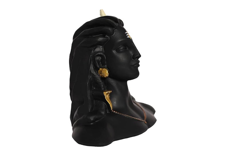 Karighar Adiyogi Shiv ji Idol for Home Decor Gift Puja Car Dashboard Statue Black Color 45 Inch Multicolor Fiber - Image 4