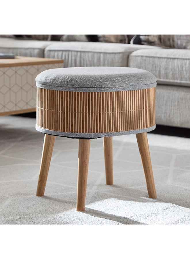 Home Box Nordica Bamboo Weave Storage Ottoman 44 x 45.5 x 35 cm  - Image 1