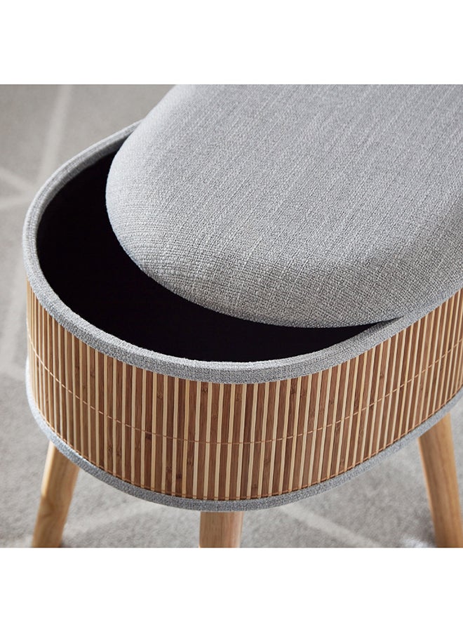 Home Box Nordica Bamboo Weave Storage Ottoman 44 x 45.5 x 35 cm  - Image 4