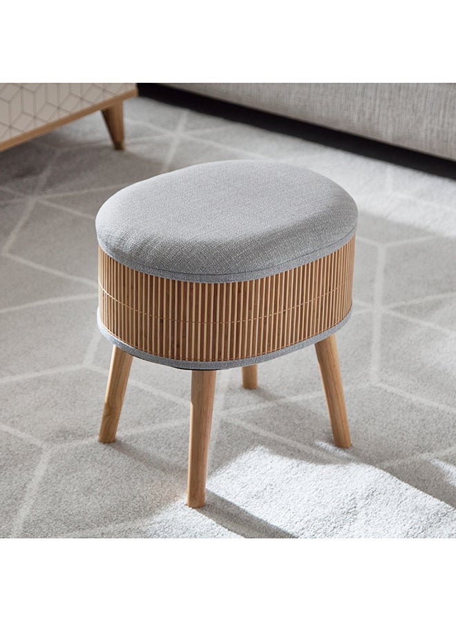 Home Box Nordica Bamboo Weave Storage Ottoman 44 x 45.5 x 35 cm  - Image 2