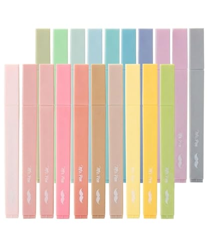 Mr. Pen Mr Pen Aesthetic Highlighters No Bleed 20 Pack Pastel Colors Chisel Tip Cute Highlighters Assorted Colors for Journaling Highlighting Underlining Fast Dry Back to School Supplies - Image 1
