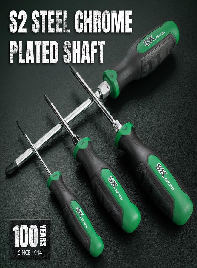 SK 5-Piece Phillips Screwdriver Set, Magnetic Screwdriver Set, S2 Steel, SureGrip Handle - Image 3