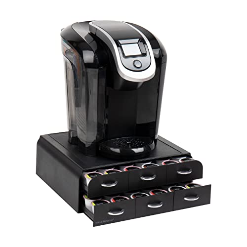 Mind Reader 72 Pod Coffee Drawer Organizer 2 Tier Storage for Single Serve Pods Coffee Machine Base Countertop Pod Holder Black - Image 1