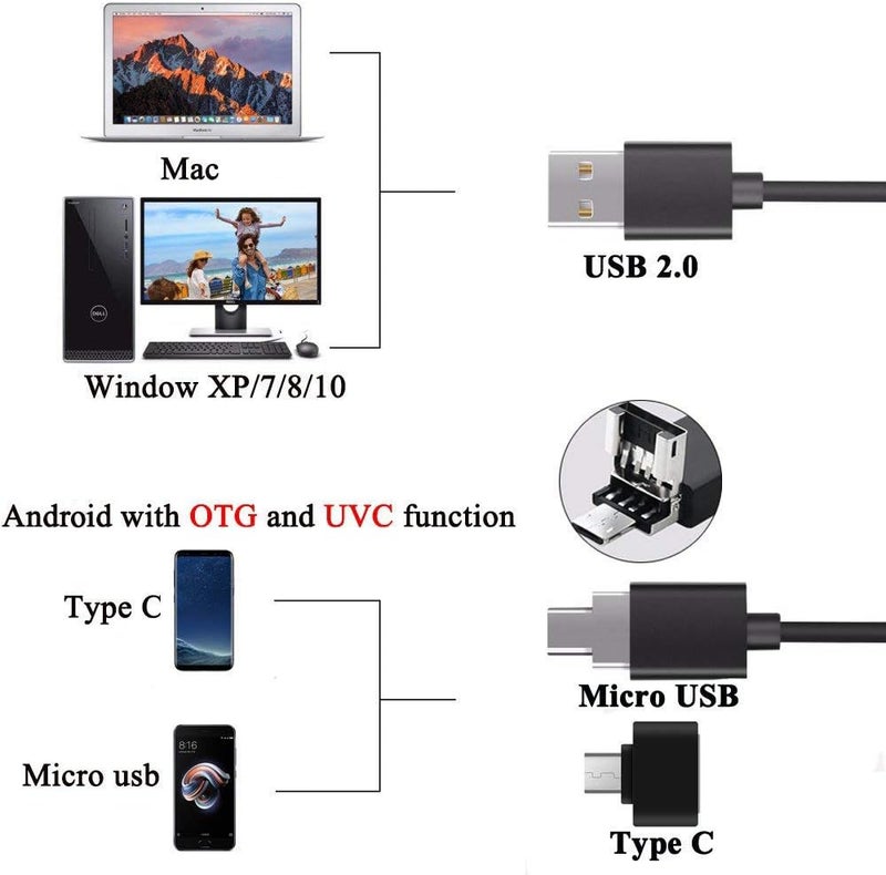 Jiusion Original 40-1000X USB Microscope, Black, LED Light, Metal Base, Compatible with PC, Camera, Android, Mac, Linux, Chrome - Image 5
