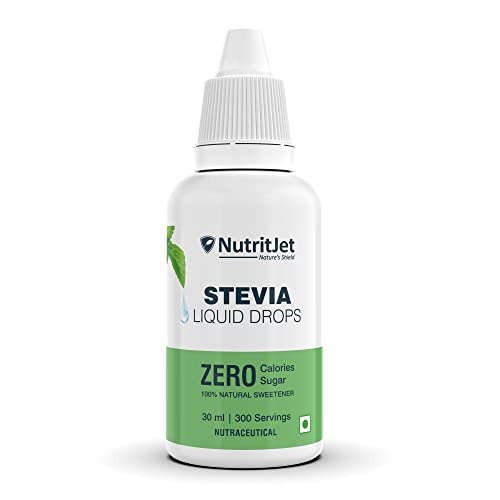 NutritJet Stevia Liquid Drops Natural - Zero Calories & Zero Carbs, Sugar Substitute Great for Weight Control - 30ml - Image 1