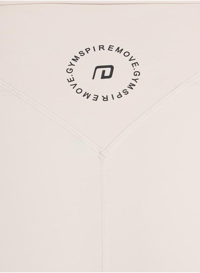 Styli Gymspire Edition - Label & Logo Waist Circle Text Detail Leggings  - Image 4