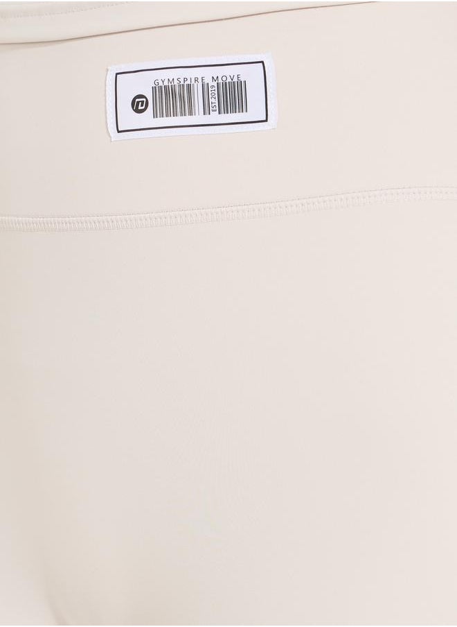 Styli Gymspire Edition - Label & Logo Waist Circle Text Detail Leggings  - Image 3
