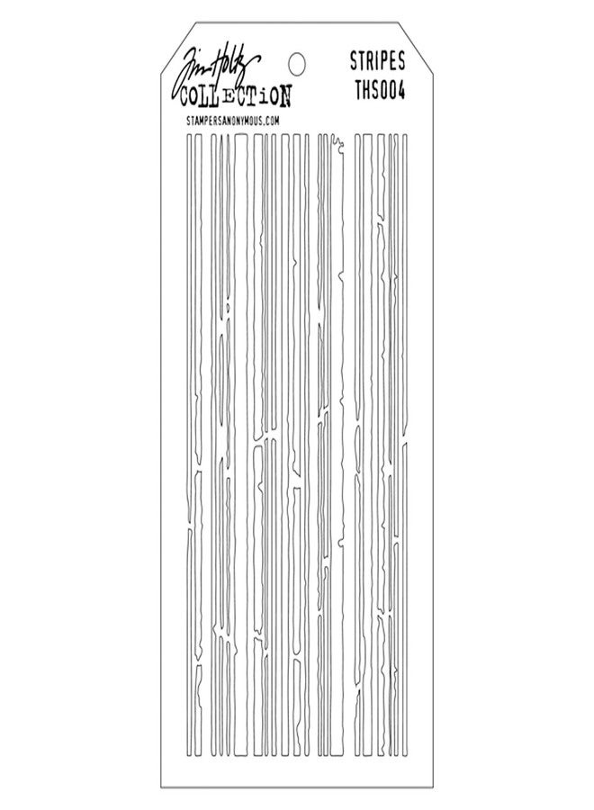 تامبريس أنونمس استنسل تيم هولتز متعدد الطبقات من ستامبرز أنونيموس، رقم THS-004، مقاس 4.125 × 8.5 بوصة، بنقشة خطوط