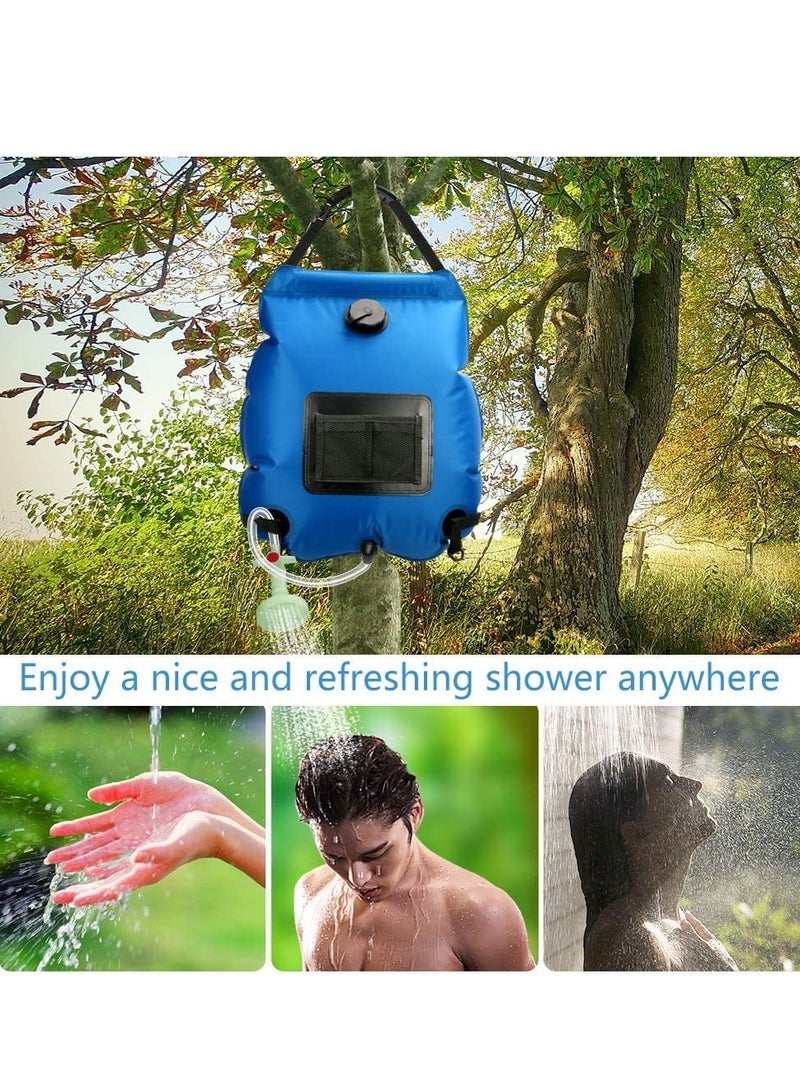 SOLARAE Solar Shower Bag,5 gallons/20L Solar Heating Camping Shower Bag with Removable Hose and On-Off Switchable Shower Head for Camping Beach Swimming Outdoor Traveling Hiking - Image 2