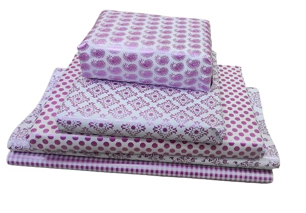 Just Flowers Gift Wrapping Paper Sheets with 1 Adhesive Tape, Printed Gift Wrapper (Pack of 20, Magenta Print) - Image 1
