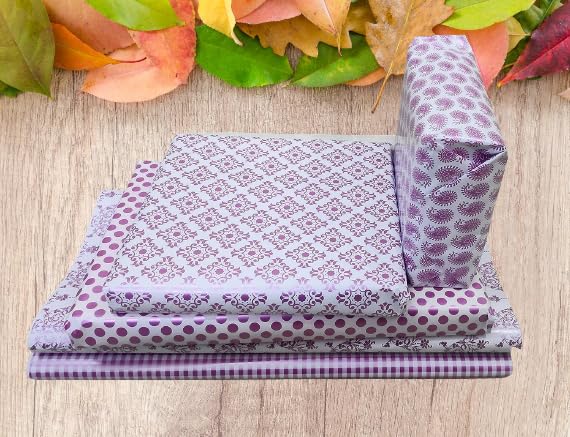 Just Flowers Gift Wrapping Paper Sheets with 1 Adhesive Tape, Printed Gift Wrapper (Pack of 20, Magenta Print) - Image 5