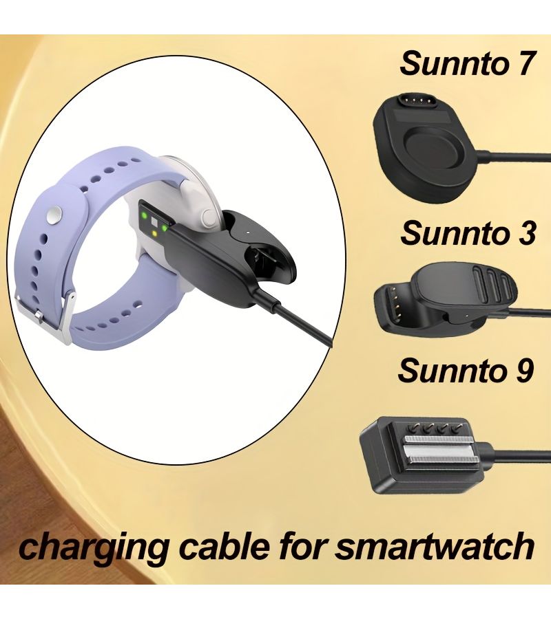 كابل شحن لساعة Suunto 3 السوداء الذكية الموديلات المتوافقة - Image 1