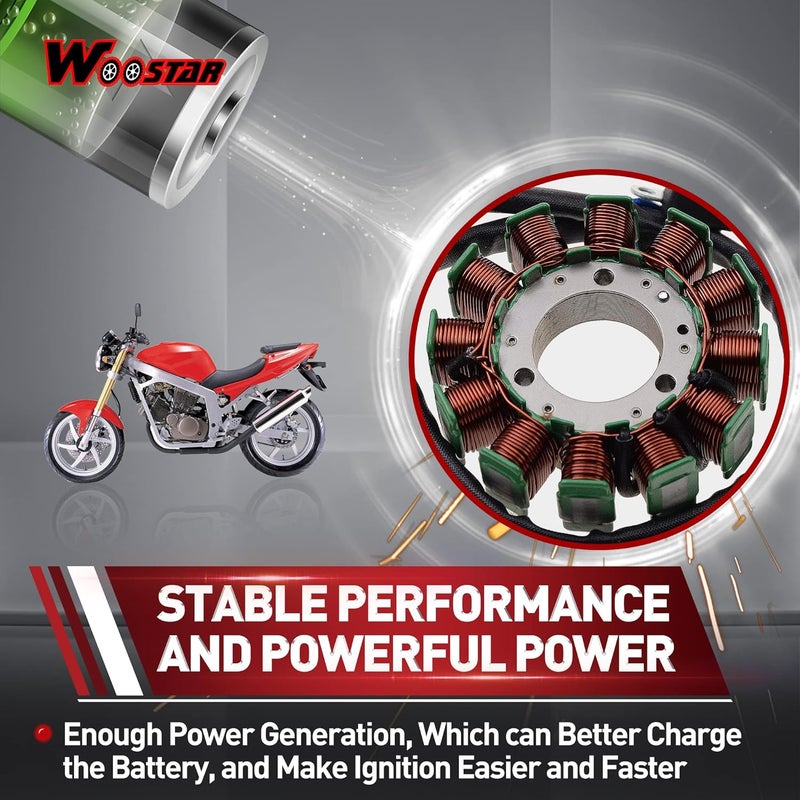 WOOSTAR 12 Coil 5 Wire Magneto Stator Replacement for Hyosung GT125 GT250 GV125 GV250R - Image 5