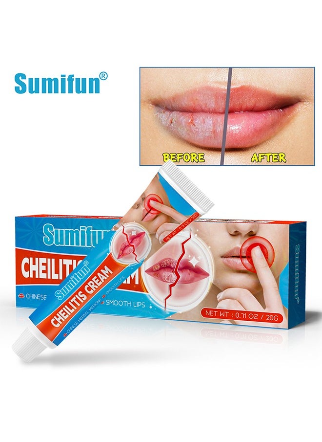 Sumifun - Cheilitis Cream, Healing Lip Balm For Severely Chapped Lips, Natural Ingredients For Instant Cooling and Pain Relief, Dead Skin Removal/Fade Lip Lines/Improve Lip Color - Image 1