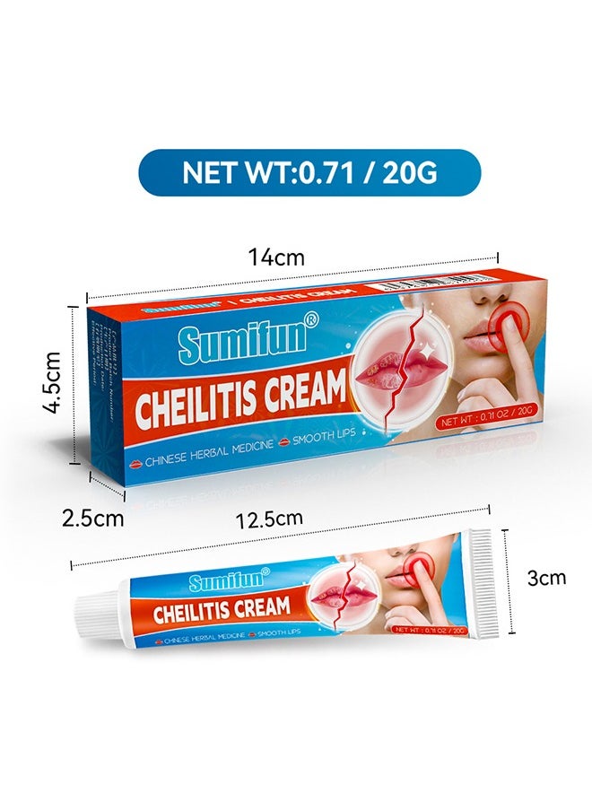 Sumifun - Cheilitis Cream, Healing Lip Balm For Severely Chapped Lips, Natural Ingredients For Instant Cooling and Pain Relief, Dead Skin Removal/Fade Lip Lines/Improve Lip Color - Image 1