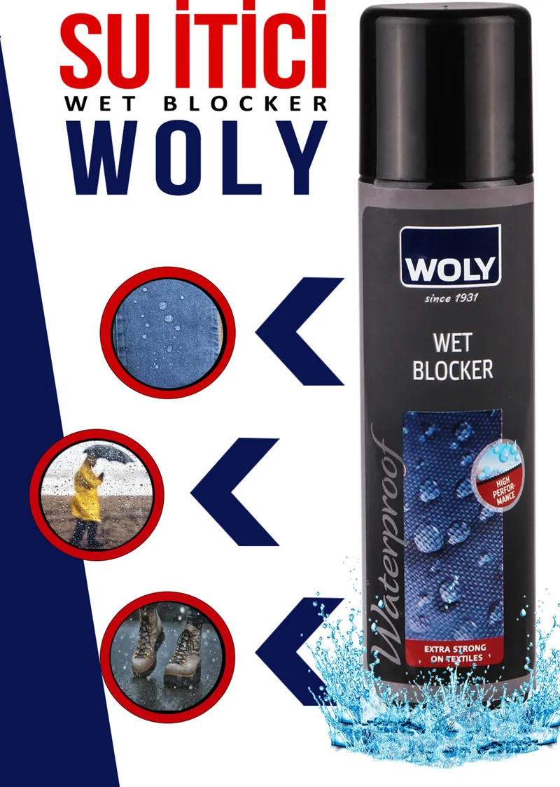 WOLY Water Repellent Waterproof and Preventive Spray Wet Blocker