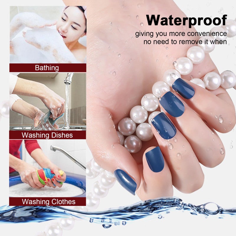 Fake Nails Tips Set 12 Different Sizes Natural French Short False Nails Tips Full Cover Acrylic Artificial Nails for Nail Salons & DIY Nail Art Tool - Image 5