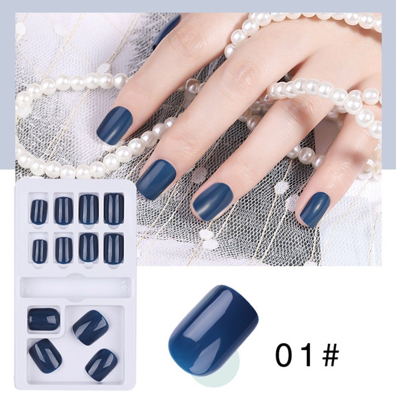 Fake Nails Tips Set 12 Different Sizes Natural French Short False Nails Tips Full Cover Acrylic Artificial Nails for Nail Salons & DIY Nail Art Tool - Image 2