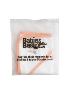 Babies Basic 100% Cotton Blanket, Receiving Blanket For New Born, 75X75Cm , Peach  - Image 4
