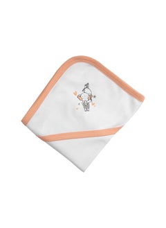 Babies Basic 100% Cotton Blanket, Receiving Blanket For New Born, 75X75Cm , Peach  - Image 3