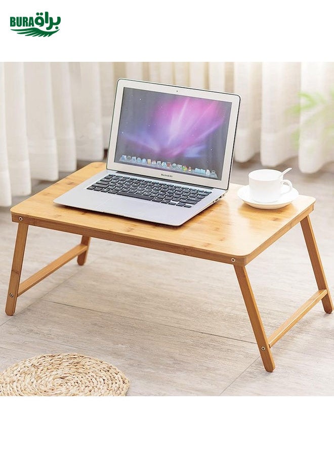 BURAQ - Nanzhu Folding Computer Table Bed Card Slot Laptop Table Simple Lazy Lift Computer Desk, Size:Medium 54cm(No drawers and no fans) - Image 1