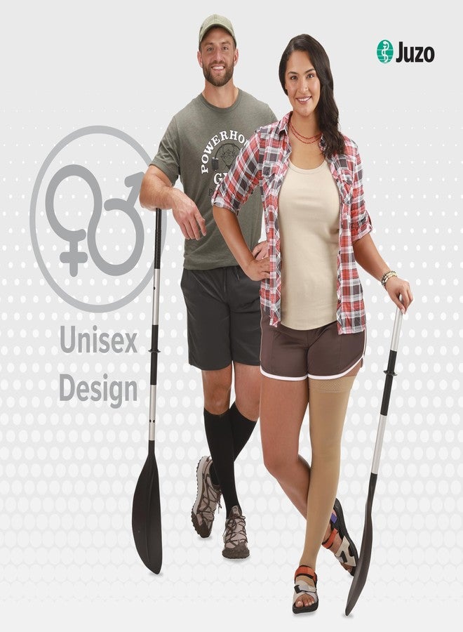 Juzo Dynamic Varin 3511 Knee-High 20-30 mmHg Open Toe Compression Stocking with Silicone Top Band - Men & Women, Regular, 1 (I), Black - Image 2