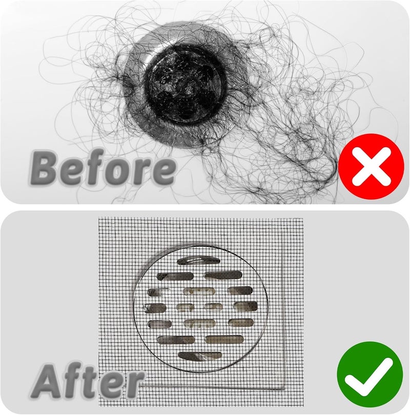 RIPIENO Self Adhesive Mesh Roll for Bathroom Drain Kitchen Sink Strainer Disposable Hair Catcher Shower Drain Stickers Cuttable PVC Mesh Shower Drain Cover Hair Catcher (12cm x 4m) - Image 5