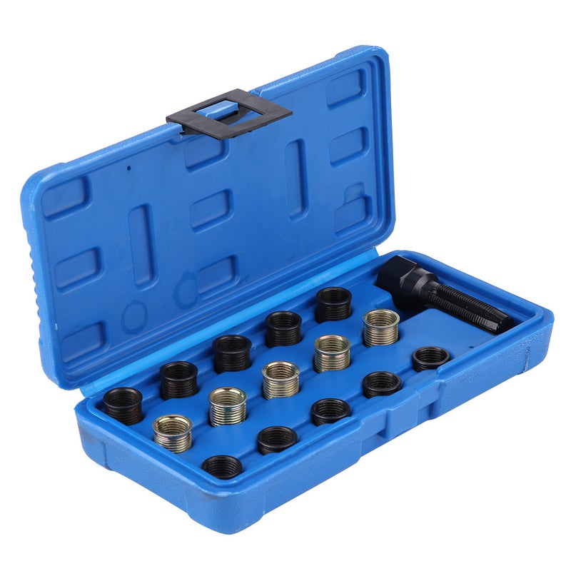 16Pcs 14mm x 1.25 Spark Plug Thread Repair Tool Kit M16 Tap W/ Portable Case - Image 5