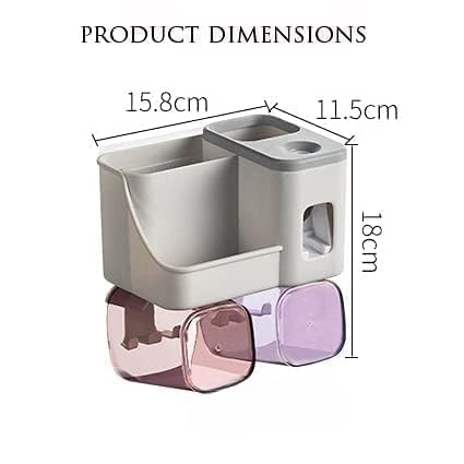 MVM Enterprise 2 Slot Toothbrush Set for Bathroom, wash Basin | Multi Space Saving Toothbrush Organizer with Cups abs Toothbrush Holder | Compact 2 Slot Toothbrush Set Easy and Organized Storage - Image 3
