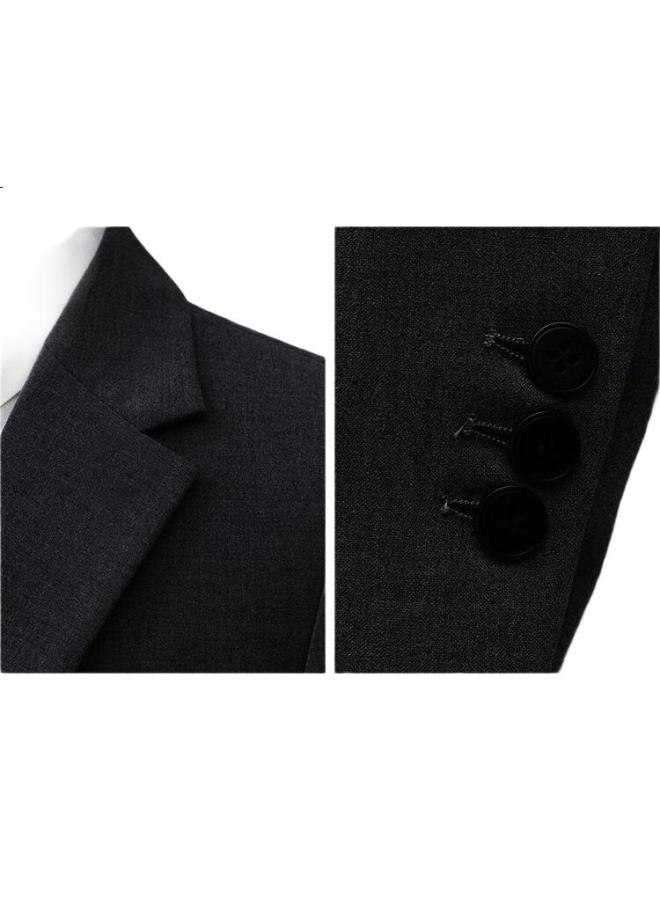 Patova Patuowasi Men's Suit Set, Slim Fit Professional Formal Wear, Men's Business Suit, Small Suit For Weddings, Navy Blue, 5XL - Image 2