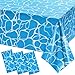 Irenare 3 Pieces Ocean Tablecloth Ocean Waves Plastic Table Covers Under Sea Tablecloth Blue Water Print Table Cover for Beach Pool Birthday Party Decoration Favors 54 x 108 Inch - Image 4