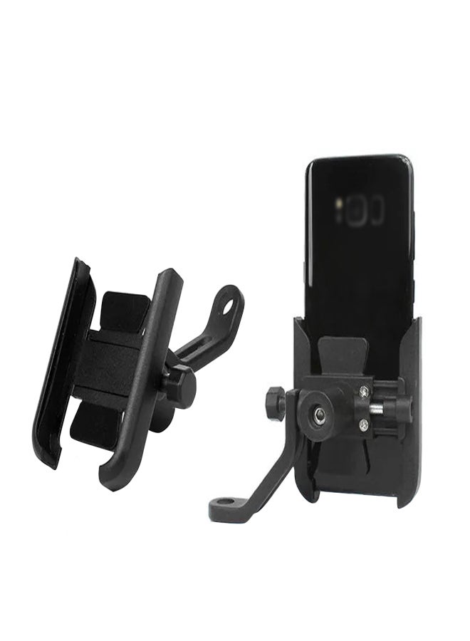 Bike Phones Mount Aluminium Alloy Phones Holder Rotatable Cell Phones Clamp for Bicycle Motorbike Handlebar Driving Mirror - Image 1
