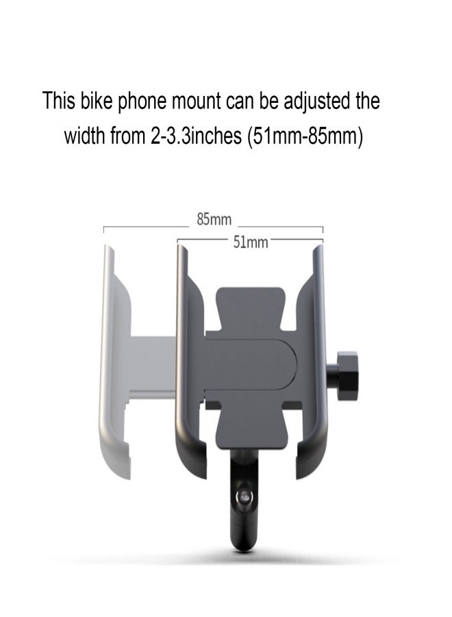 Bike Phones Mount Aluminium Alloy Phones Holder Rotatable Cell Phones Clamp for Bicycle Motorbike Handlebar Driving Mirror - Image 3