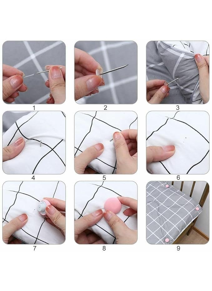 REENTA - Bed Sheet Clips NonSlip Duvet Cover Comforter Holder OneKey Unlock for Mattress Blanket Curtain Socks Quilt Fixator for Easy Use12pcs - Image 1