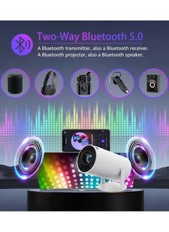 Generic HY300 Pro Mini Projector with WIFI6 and Bluetooth, 4K 1080P Support with  Android 11.0 TV, Up to 150'' Screen, 180° Flip, Modern Round Design, HDMI & USB Compatible with iOS, Android, Laptops, TV Sticks, PS5, and Many More Devices  - Image 5