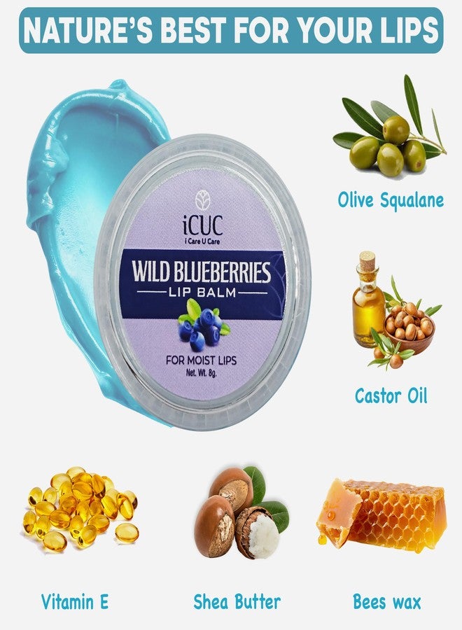 iCUC Wild Blueberries Lip Balm Use For Men & Women 8gm - Dark Lip to Lighten - Benefits of Shea Butter - Helps Lip to Stay Hydrated Removes Dead-Skin & Moisturized for Dry & Chapped Lips - Pack of 2 - Image 2