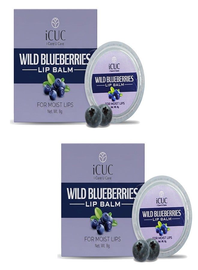 iCUC Wild Blueberries Lip Balm Use For Men & Women 8gm - Dark Lip to Lighten - Benefits of Shea Butter - Helps Lip to Stay Hydrated Removes Dead-Skin & Moisturized for Dry & Chapped Lips - Pack of 2 - Image 1