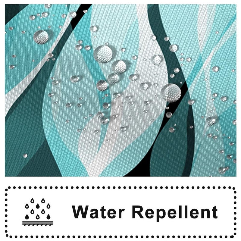 Ruelvth Teal Shower Curtain  Abstract Turquoise and Grey Striped Shower Curtain Set for Bathroom Waterproof Shower Curtain with Hooks  72x78 Inch - Image 4