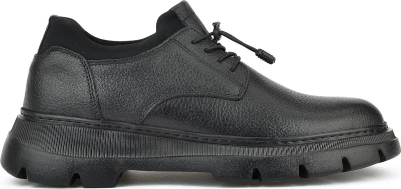 Ziya , Men's Genuine Leather Shoes 14310071250 Black