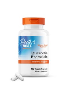 Doctor's Best Doctor's Best Quercetin Bromelain, Immunity Support Capsule, Heart, Joint & Healthy Respiratory System, Non-GMO, Vegan, Gluten Free, Soy Free,180 VC  - Image 1