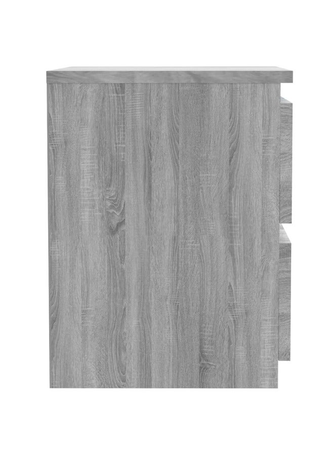 فيداكسل خزانات جانب السرير 2 ق سونوما رمادي 30×30×40 سم خشب صناعي 815330 - Image 3