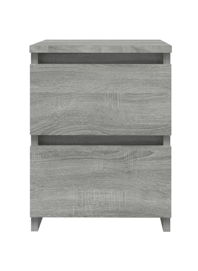 فيداكسل خزانات جانب السرير 2 ق سونوما رمادي 30×30×40 سم خشب صناعي 815330 - Image 4