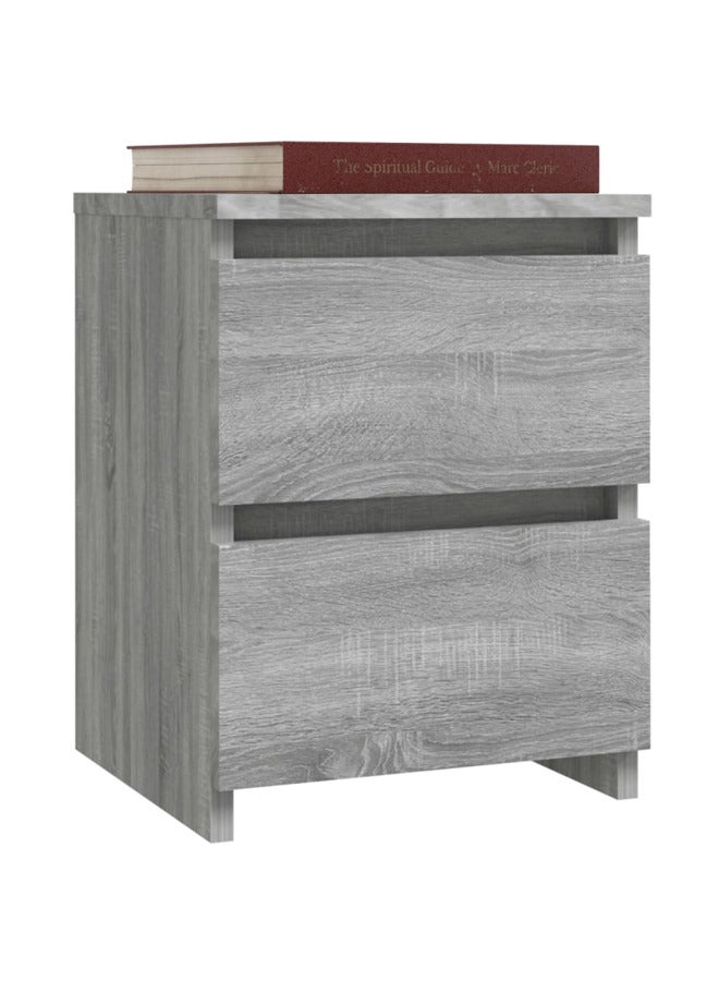 فيداكسل خزانات جانب السرير 2 ق سونوما رمادي 30×30×40 سم خشب صناعي 815330 - Image 5