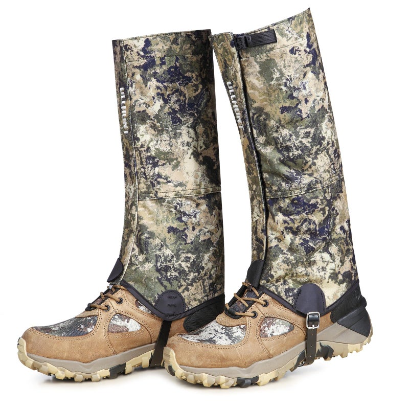 QOGIR Hunting Gaiters Boot Gaiters, Durable Leg Gaiters for Hunting, Waterproof Hiking Gaiters with Upgraded Rubber Foot Strap, Adjustable Snow Boot Gaiters for Hiking, Hunting, and More (Medium) - Image 2