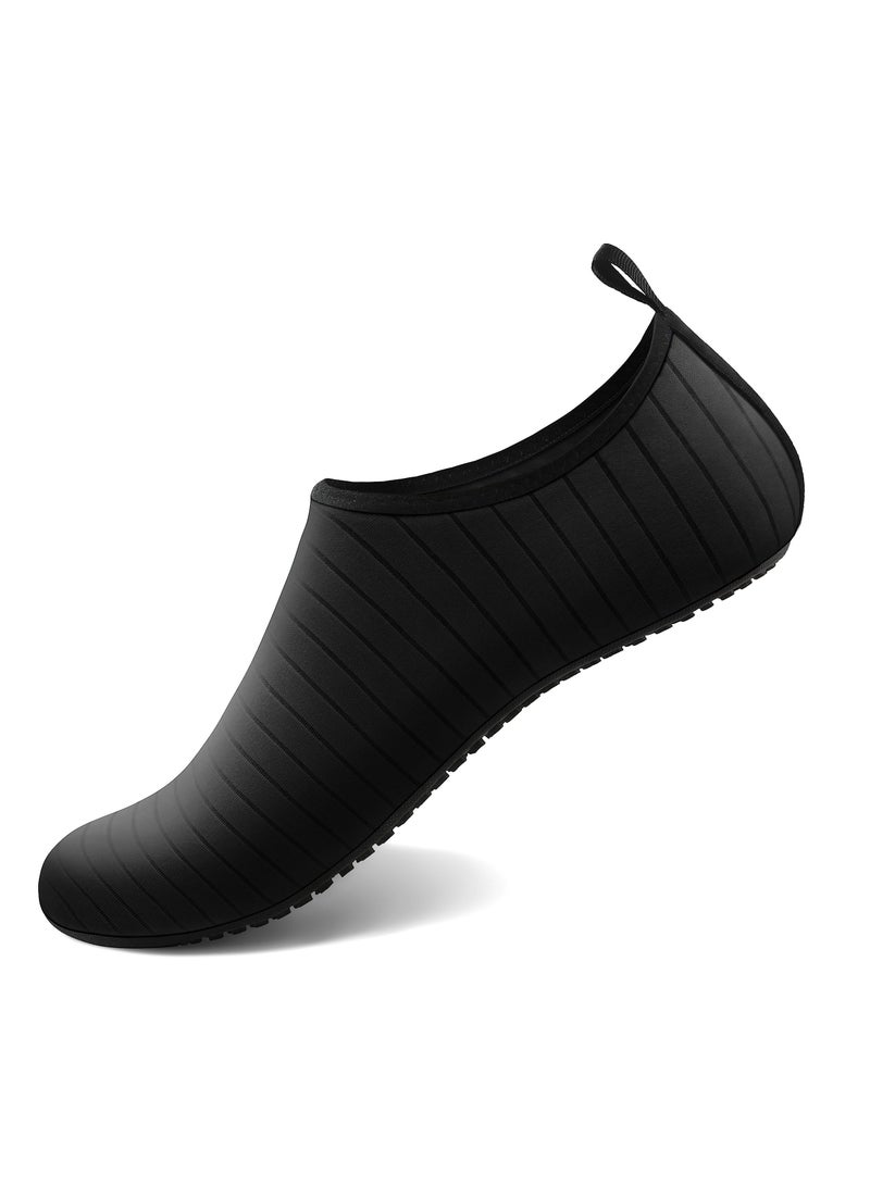 Captaintech Shoes for Women Men Quick-Dry Aqua Socks Swim Beach Barefoot Yoga Exercise Wear Sport Accessories for Swim Beach Pool Surf Exercise - Black (Si ze: 9-10/42-43) - Image 1