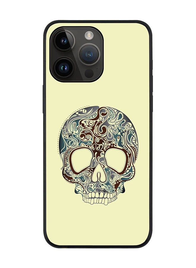 Stylizedd - Rugged Black edge case for Apple iPhone 14 Pro Max Slim fit Soft Case Flexible Rubber Edges Anti Drop TPU Gel Thin Cover - Skully Tattoo - Image 1