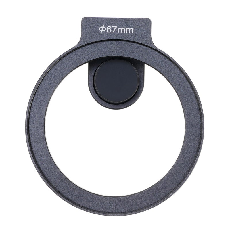 FOTGA Clip-on 67mm Thread Lens Filter Adapter for iPhone 17 14 15 16 Pro Max Smartphone Cell Phone,Cold Shoe Mount for Micrphone/LED Light,Anti-Slip/Anti-Scratch Lock Knob (Filter Adapter) - Image 2