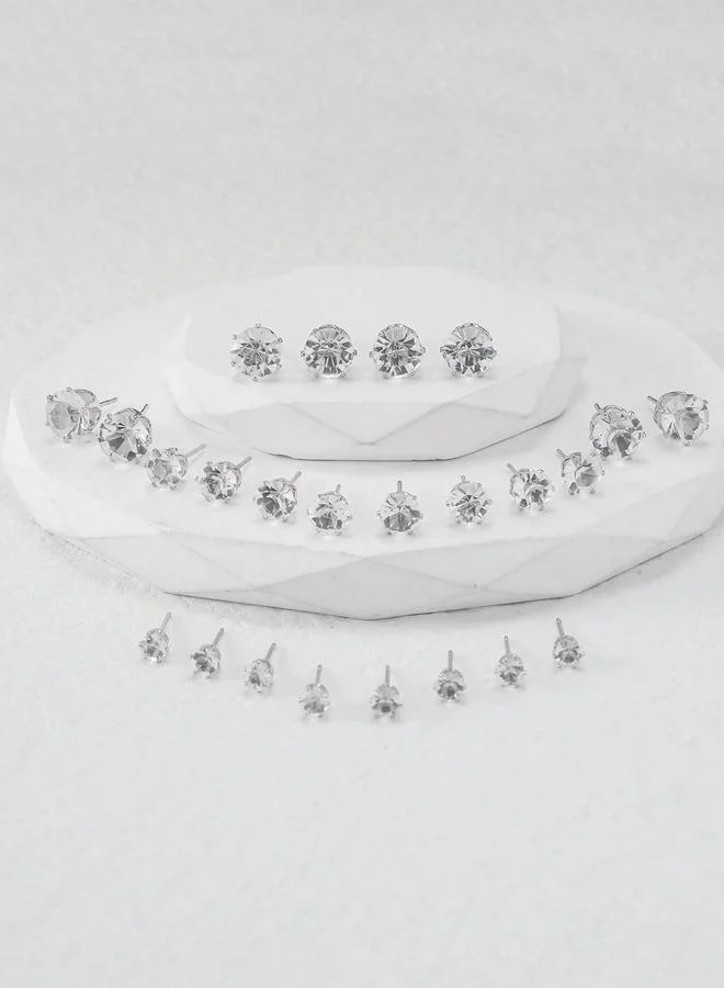 Take Two Take Two Set of 12 - Embellished Rhinestone Earrings