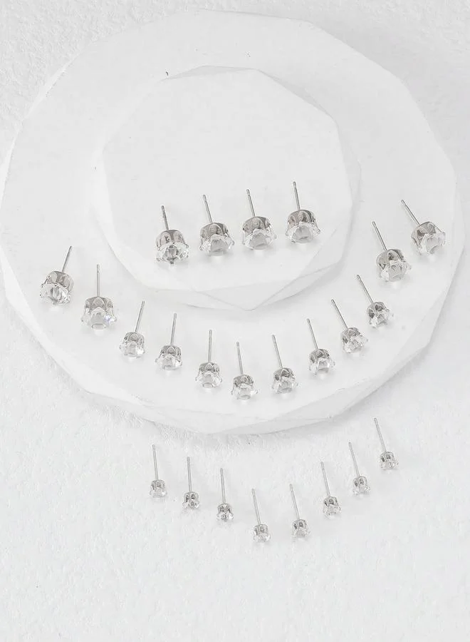 Take Two Take Two Set of 12 - Embellished Rhinestone Earrings