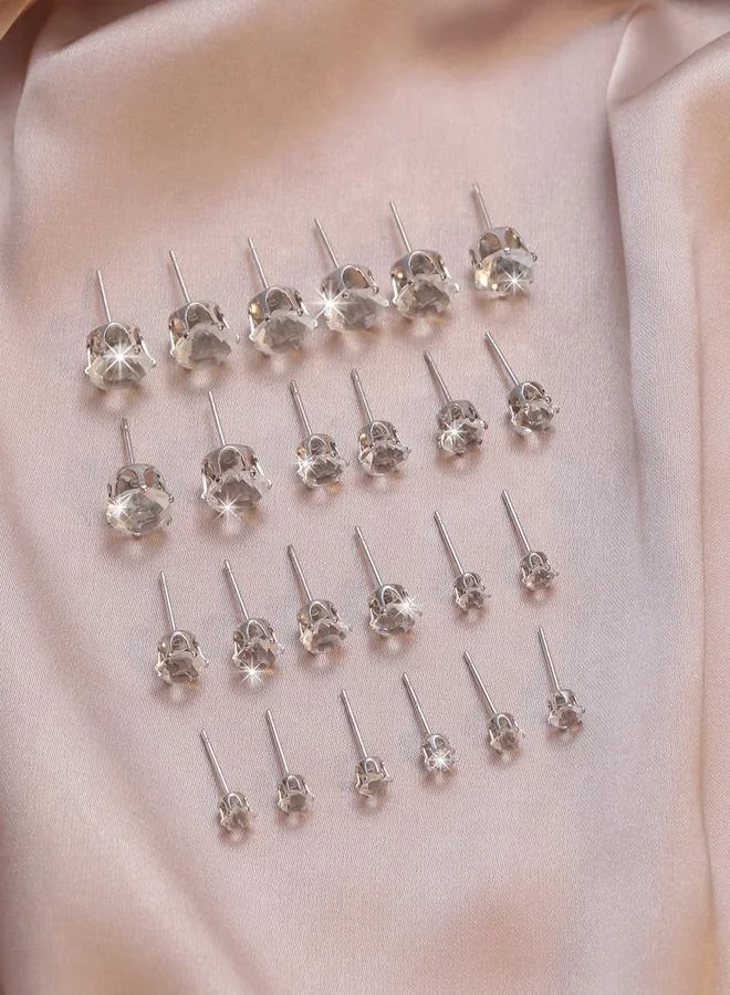 Take Two Take Two Set of 12 - Embellished Rhinestone Earrings